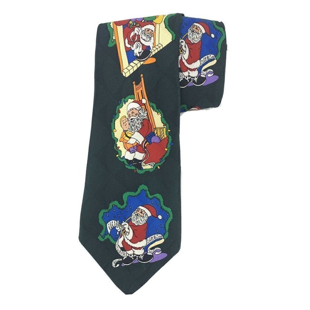 Vintage Christmas Animated Santa Tie Florence& K